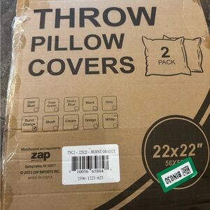 Burnt Orange Throw Pillow Covers - 2 Pack